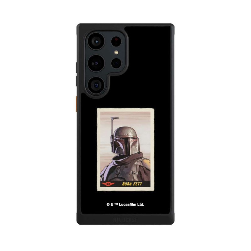 Galaxy S23 Ultra NIVOcore Boba Fett Badges Black Background