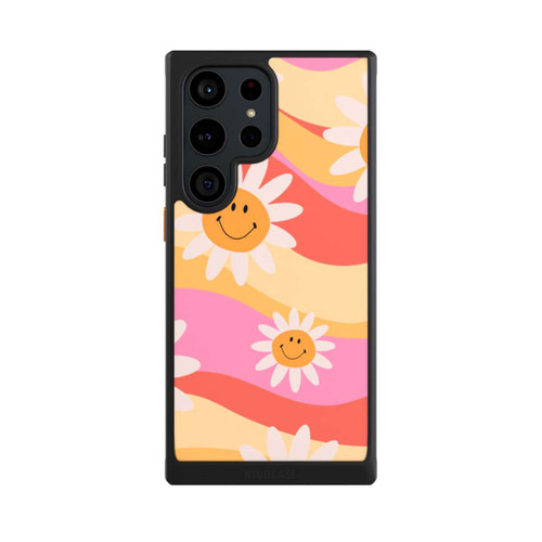 Samsung Galaxy S23 Ultra NIVOcore Retro Smiles Orange Colorful