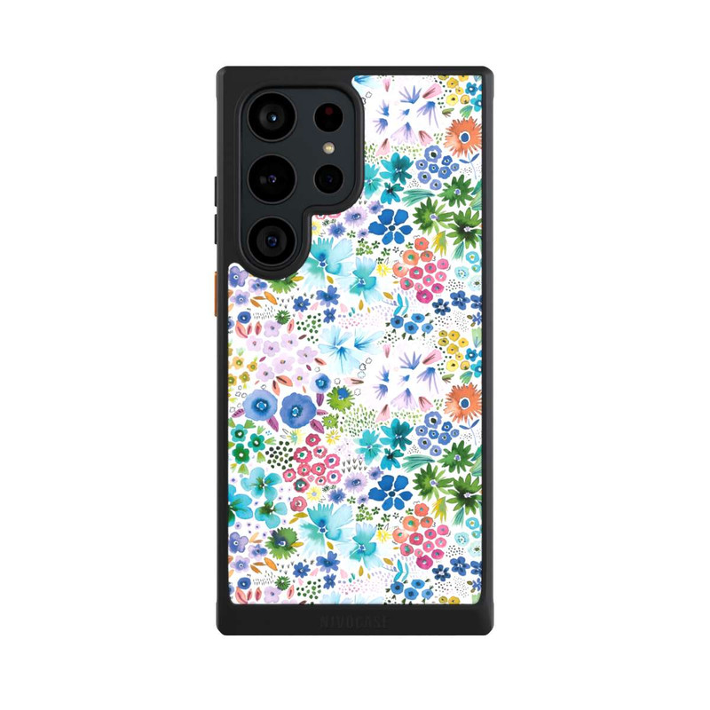 Galaxy S23 Ultra NIVOcore Petites Fleurs de Printemps Bleues