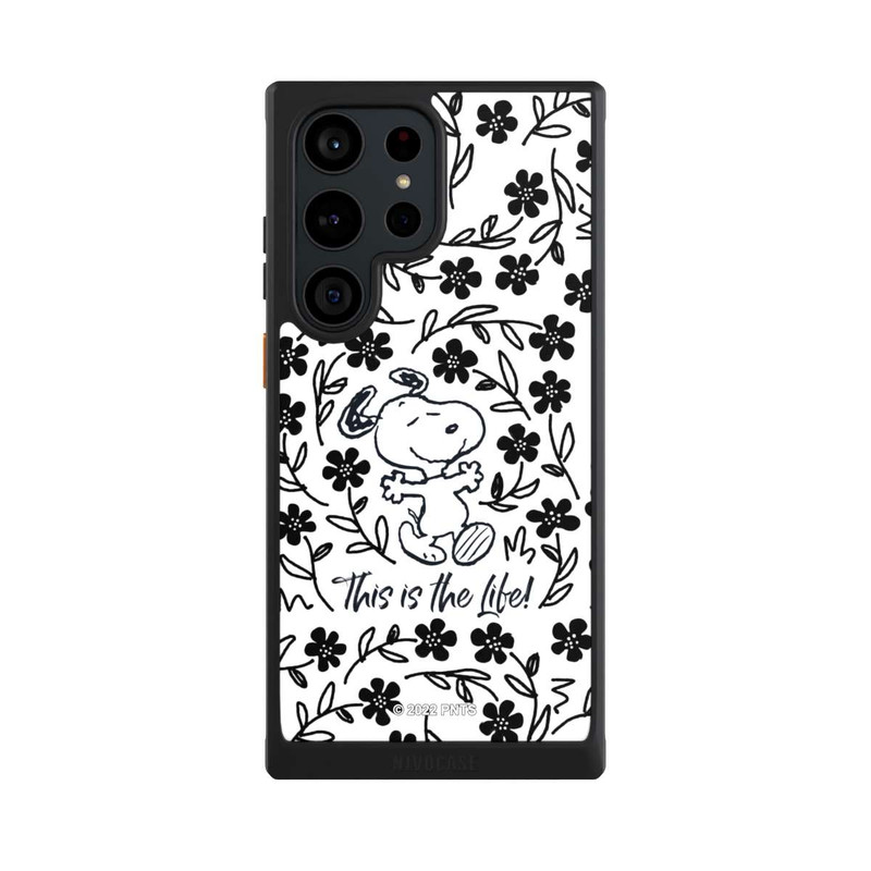 Galaxy S23 Ultra NIVOcore Snoopy schwarz und weiß This Is The Life