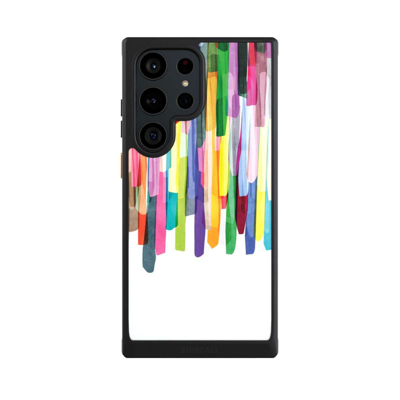 Galaxy S23 Ultra NIVOcore Colorful Stripes White Background