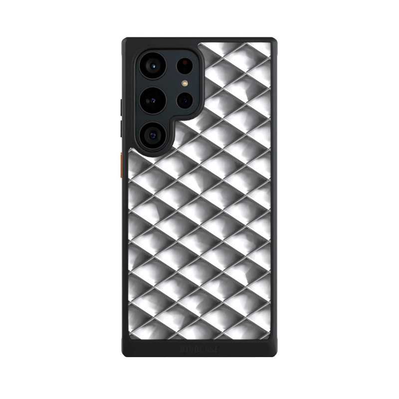 Galaxy S23 Ultra NIVOcore Glamour Silver Squares