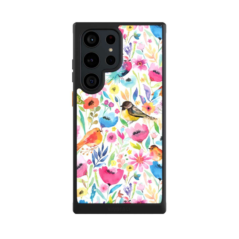 Galaxy S23 Ultra NIVOcore Whimsical Birds and Flowers