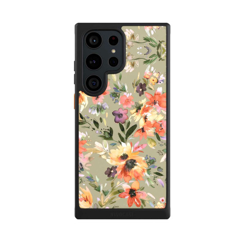 Samsung Galaxy S23 Ultra NIVOcore Malerische tropische Blumen Salbeigrün