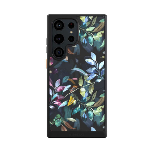 Samsung Galaxy S23 Ultra NIVOcore Mystische Aquarellblätter schwarz
