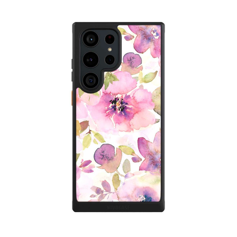 Galaxy S23 Ultra NIVOcore Tapete mit rosa Blumen