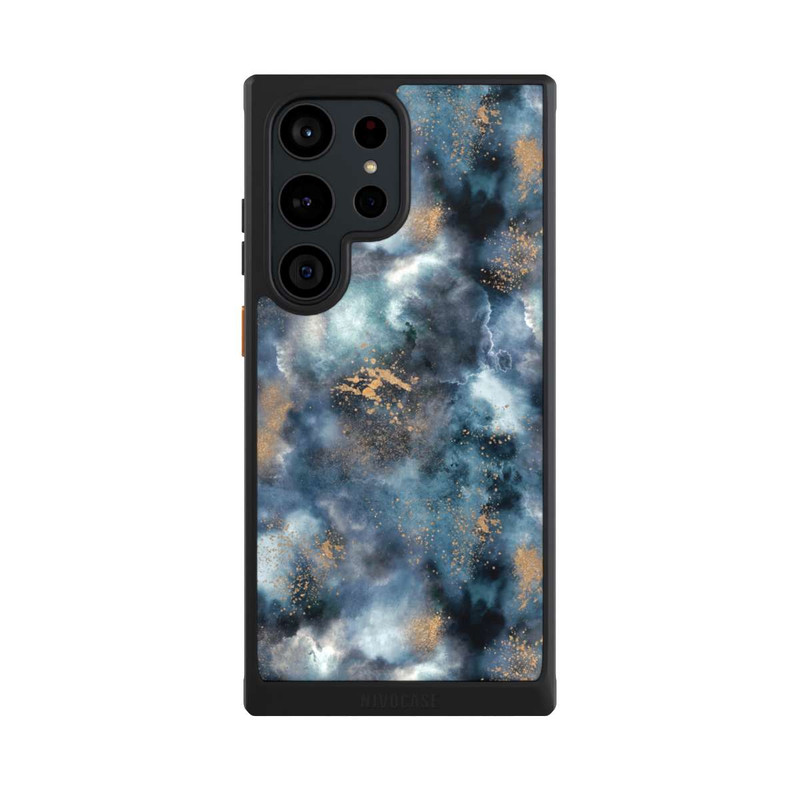 Galaxy S23 Ultra NIVOcore Smoky Marble Watercolor Navy