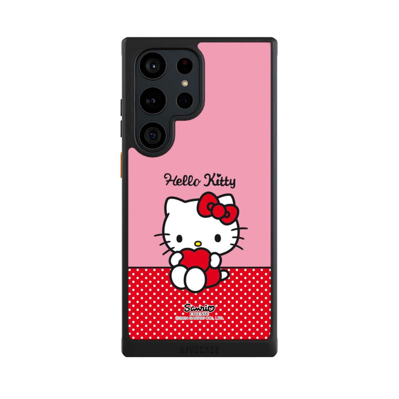 Galaxy S23 Ultra NIVOcore Hello Kitty sitzend mit Herz