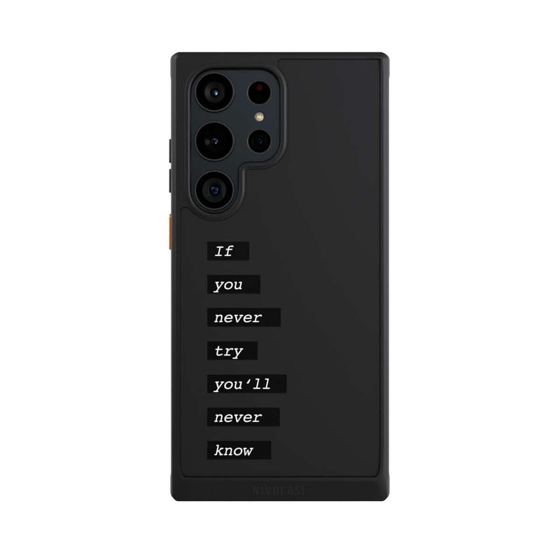 Galaxy S23 Ultra NIVOcore If You Try Black Transparent