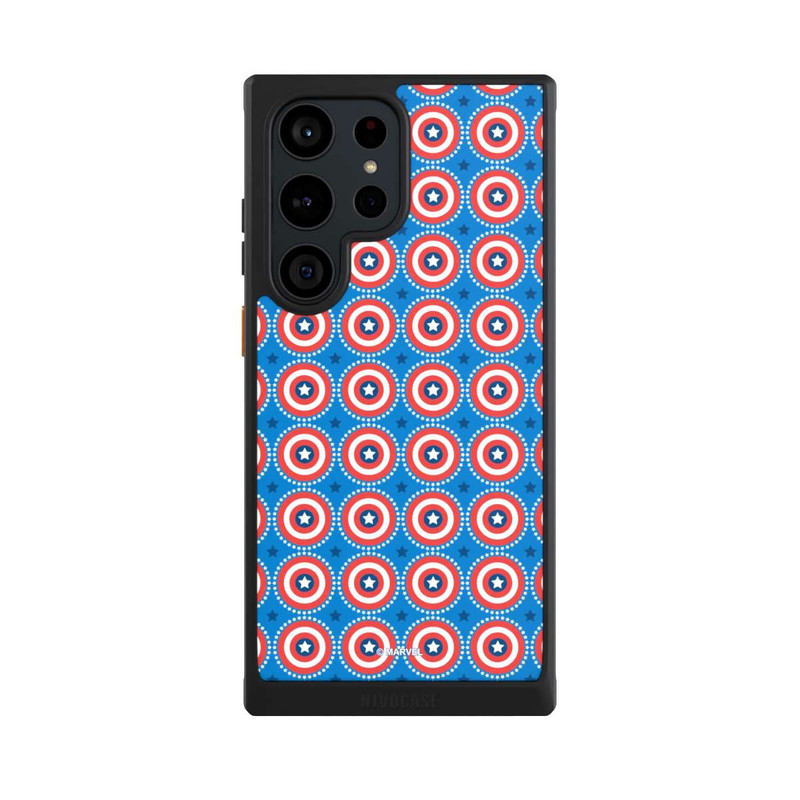 Galaxy S23 Ultra NIVOcore Captain American Shield Pattern