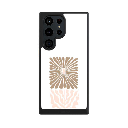 Samsung Galaxy S23 Ultra NIVOcore Eckige Blume Hellbraun