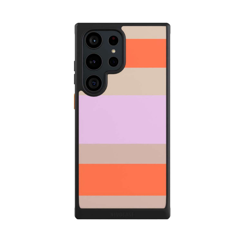 Galaxy S23 Ultra NIVOcore Moca Lila Orange Stripes