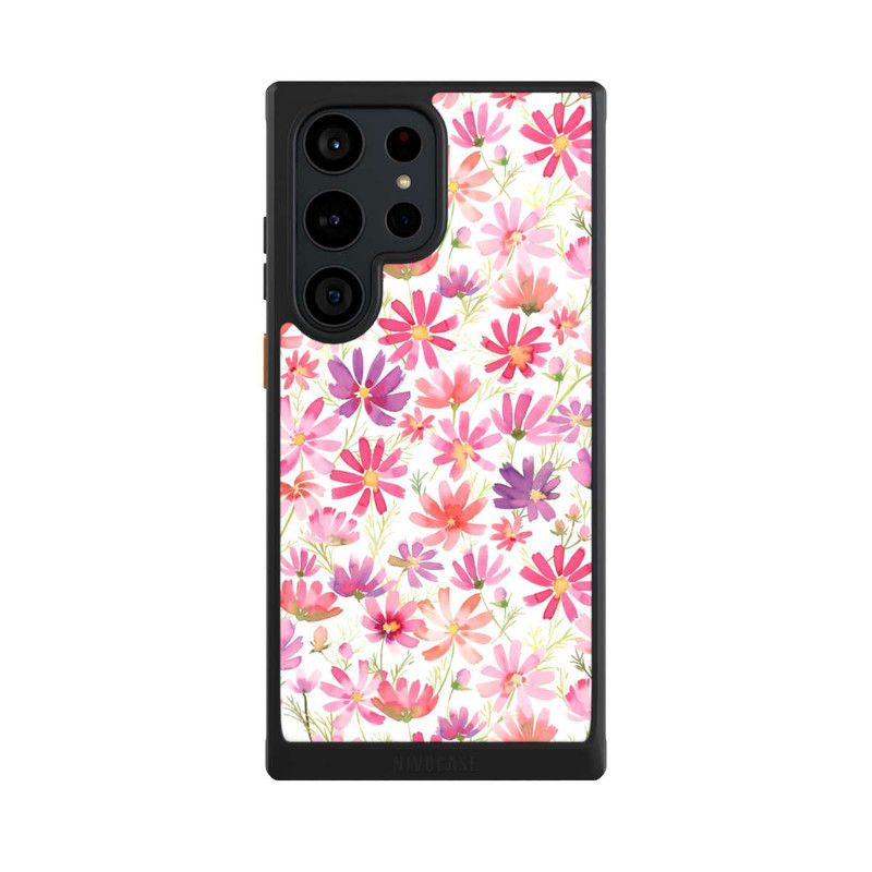 Galaxy S23 Ultra NIVOcore Boho Cosmos Flowers Purple