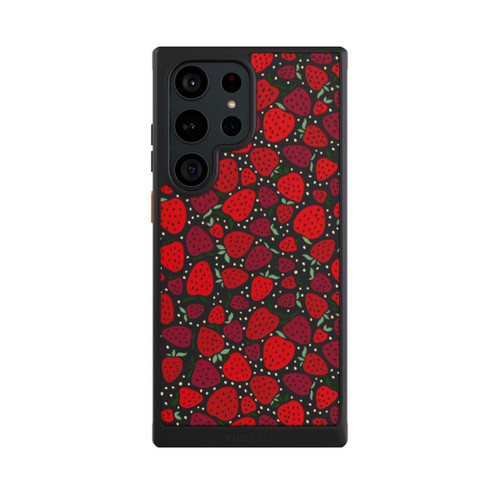 Samsung Galaxy S23 Ultra NIVOcore Erdbeermuster Comic Transparent