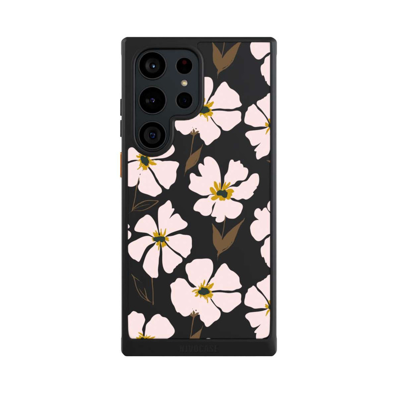 Galaxy S23 Ultra NIVOcore Simple Pastell Flowers Rose Transparent