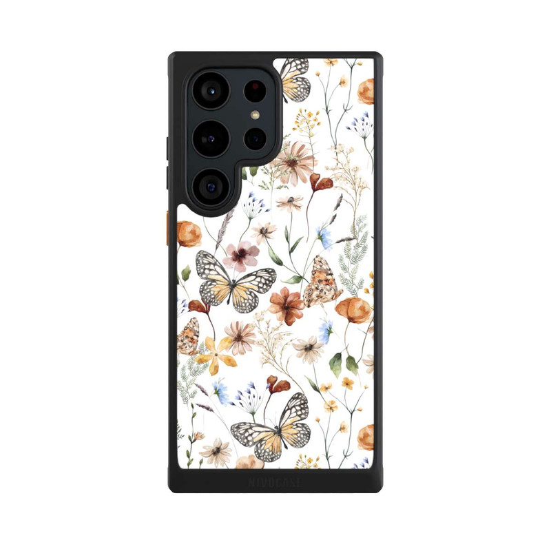 Galaxy S23 Ultra NIVOcore Wildflowers and Butterflies Pattern