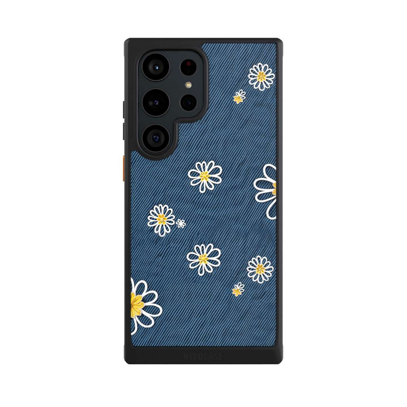 Galaxy S23 Ultra NIVOcore Jeans Flowers Pattern with AI