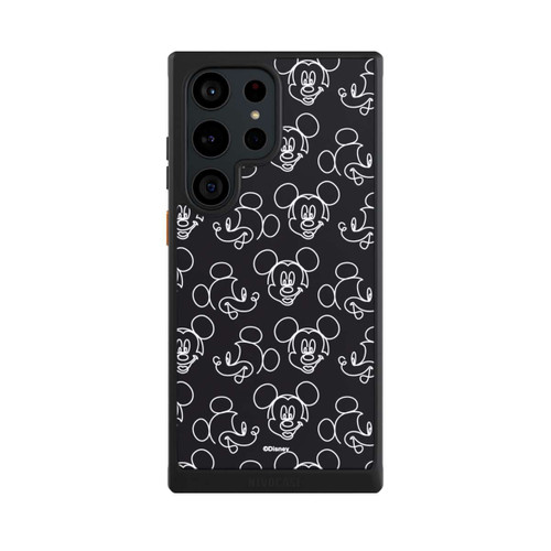 Samsung Galaxy S23 Ultra NIVOcore Disney Mickey Faces Black Line Art Pattern