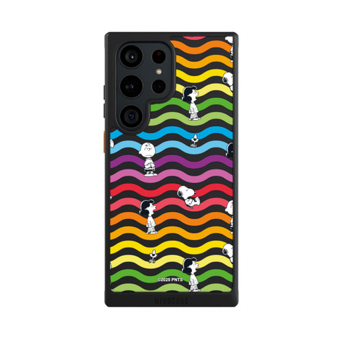 Samsung Galaxy S23 Ultra NIVOcore Snoopy Pattern Rainbow Transparent