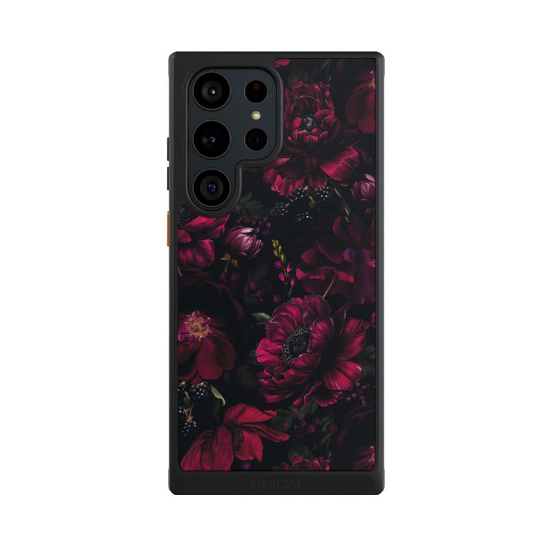 Galaxy S23 Ultra NIVOcore Dunkle Rote Blumen Liebe