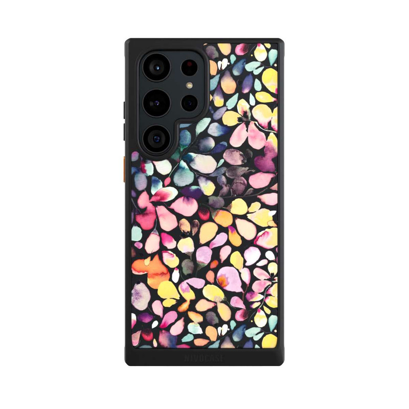 Galaxy S23 Ultra NIVOcore Eucalyptus Watercolor Leaves Black