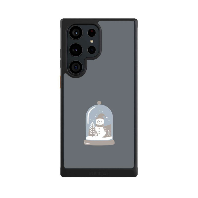 Galaxy S23 Ultra NIVOcore Minimalist Snow Globe with Snowman