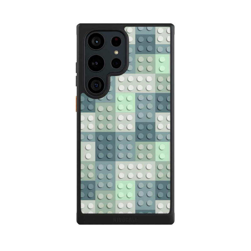 Galaxy S23 Ultra NIVOcore Green Blocks Pattern