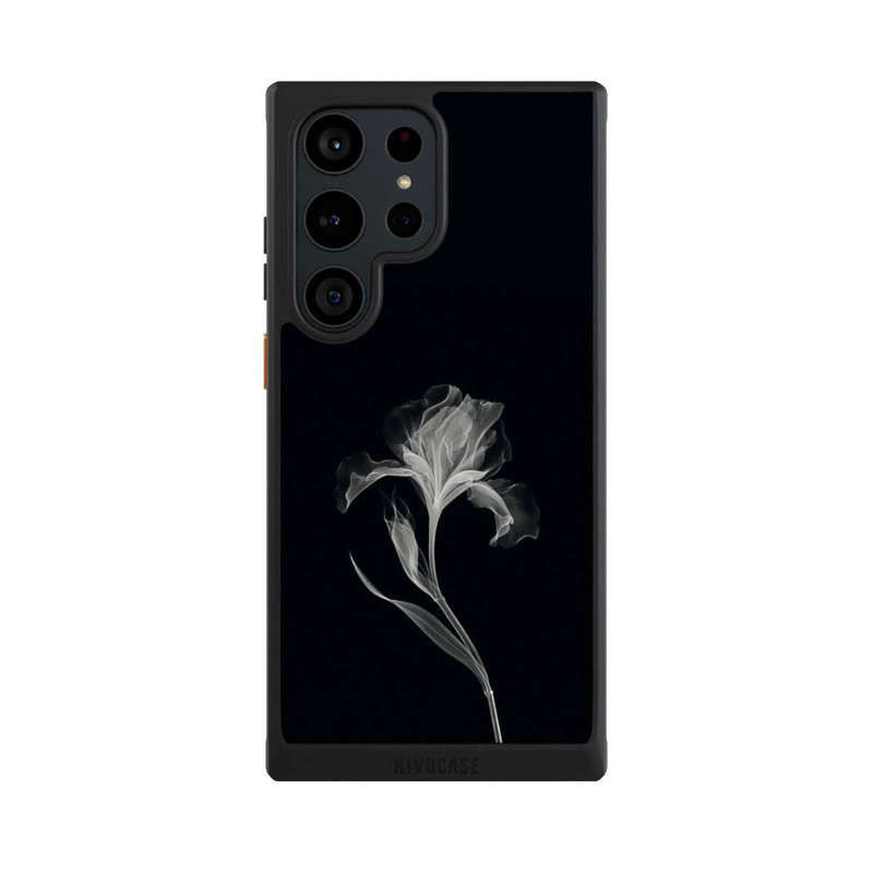 Galaxy S23 Ultra NIVOcore Negativ Flower Grey on Black with AI