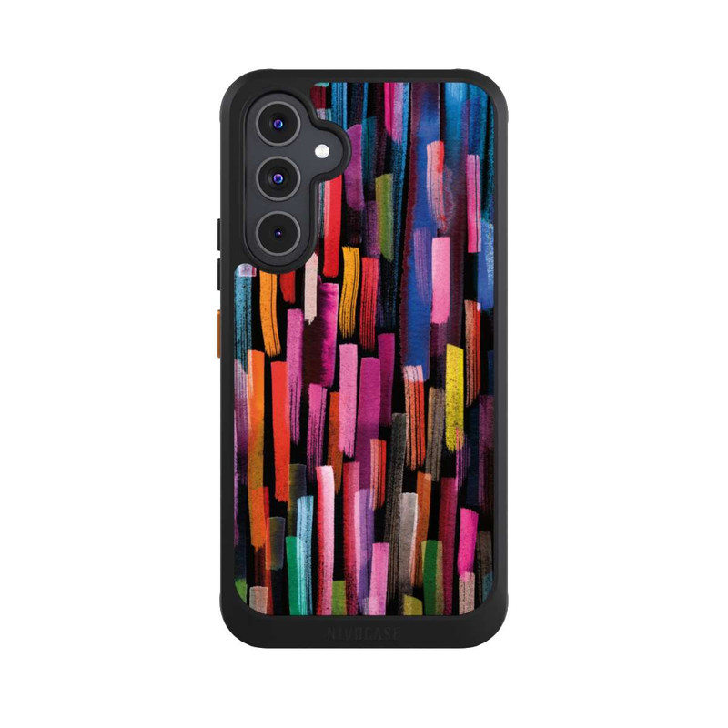 Galaxy A54 5G NIVOcore Bunte Pinselstriche schwarz