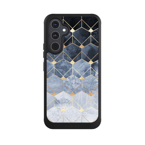 Samsung Galaxy A54 5G NIVOcore Impression Or Hexagones Bleus Et Diamants