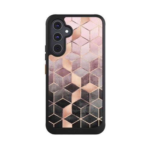 Samsung Galaxy A54 5G NIVOcore Imprimé Cubes Dégradés Gris Rose