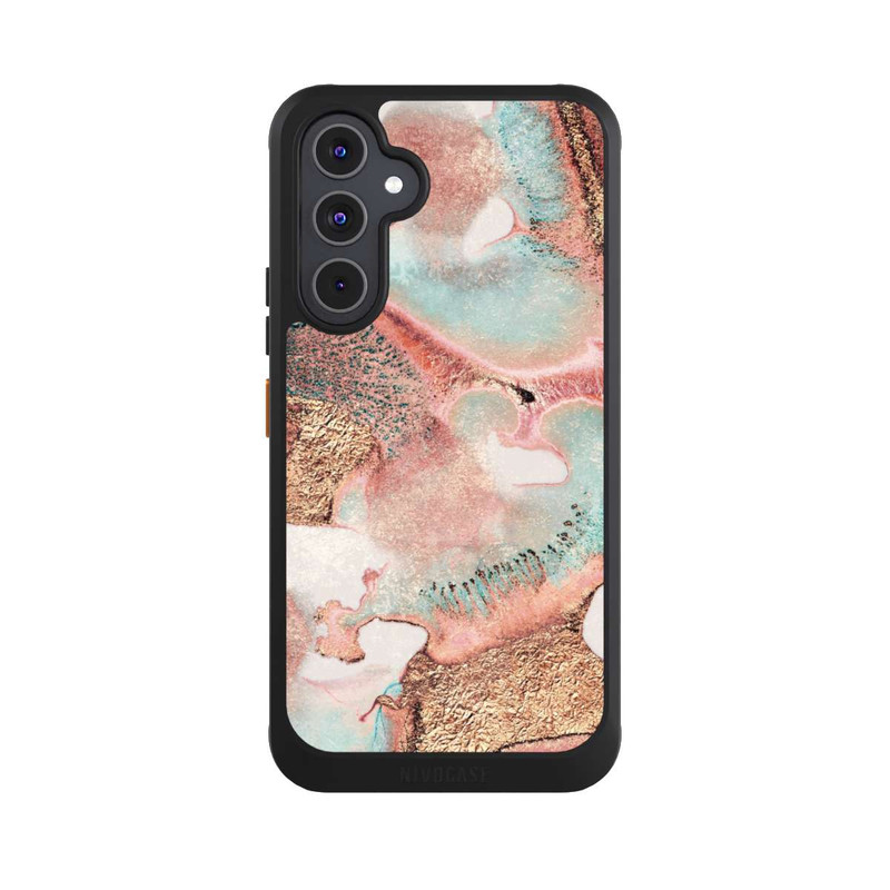 Galaxy A54 5G NIVOcore Hübscher Tintendruck gold