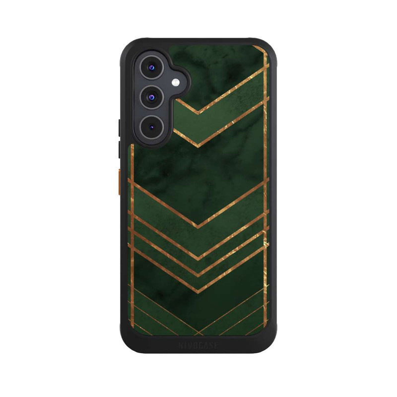 Galaxy A54 5G NIVOcore Dark Green Pattern Golden Stripes