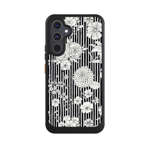 Samsung Galaxy A54 5G NIVOcore Flowers and Stripes Black and White