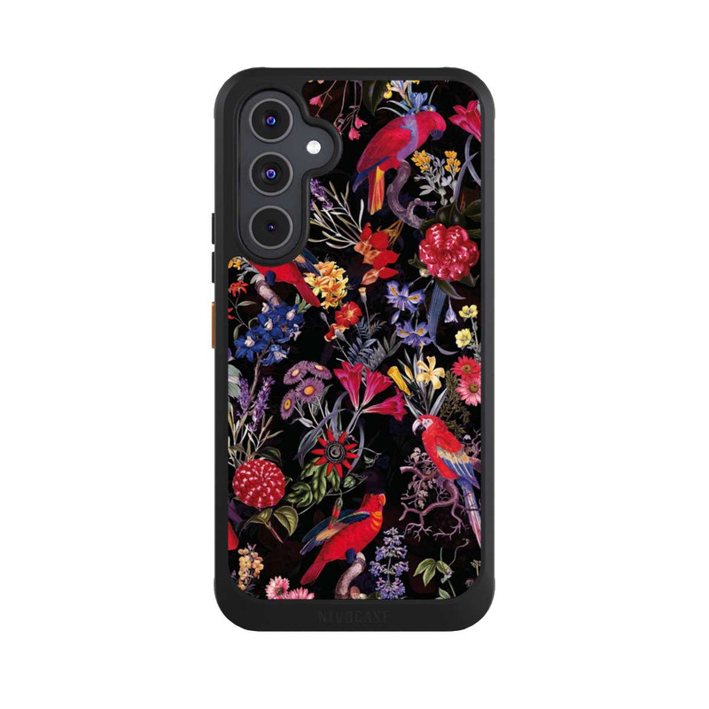 Galaxy A54 5G NIVOcore Dark Flowers and Parrots