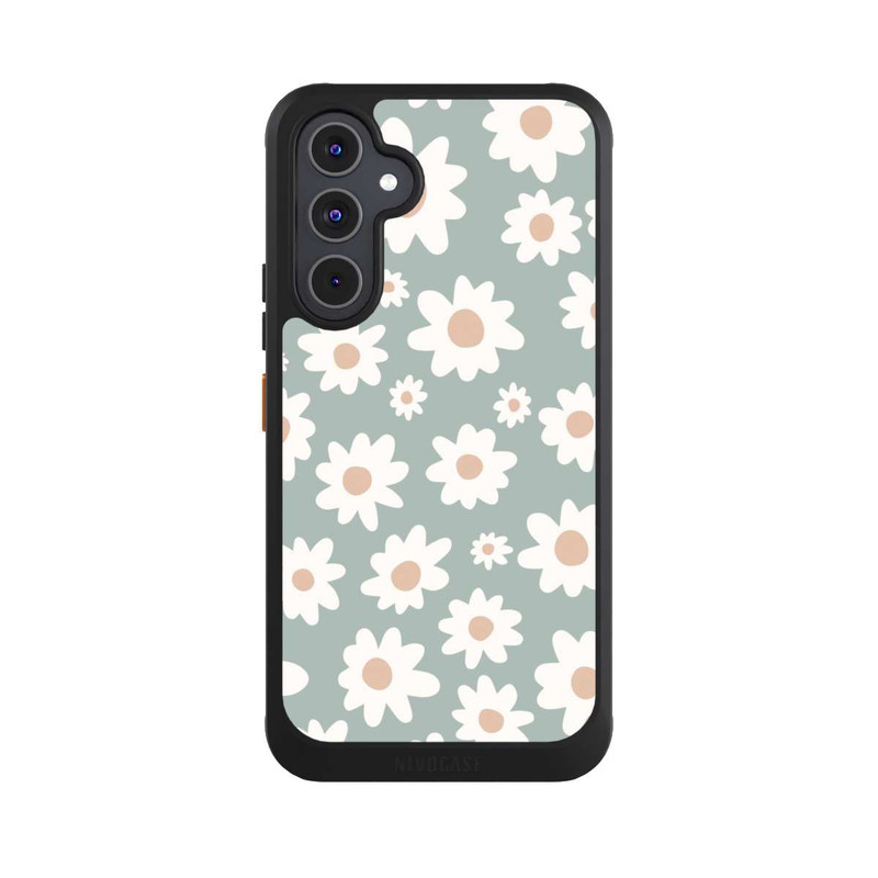 Galaxy A54 5G NIVOcore Daisy Flower Seamless Pattern Green