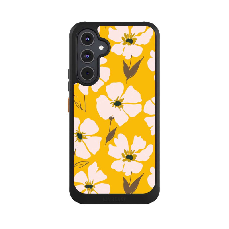 Galaxy A54 5G NIVOcore Blumenwiese auf Gelb Ocker