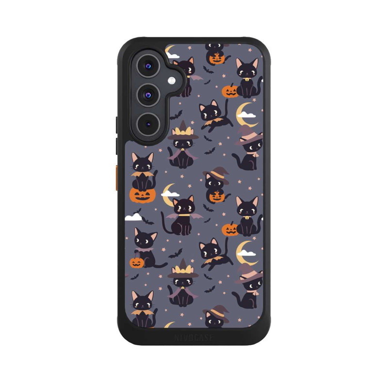 Galaxy A54 5G NIVOcore Cute Halloween Witch Cats and Pumpkins