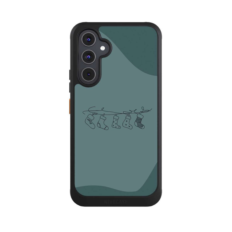 Galaxy A54 5G NIVOcore Christmas stockings line art minimalistic