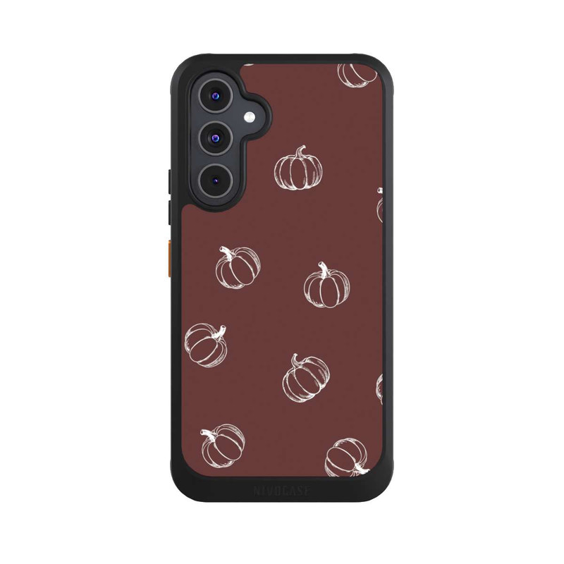 Galaxy A54 5G NIVOcore Pumpkin Season Pattern Brown