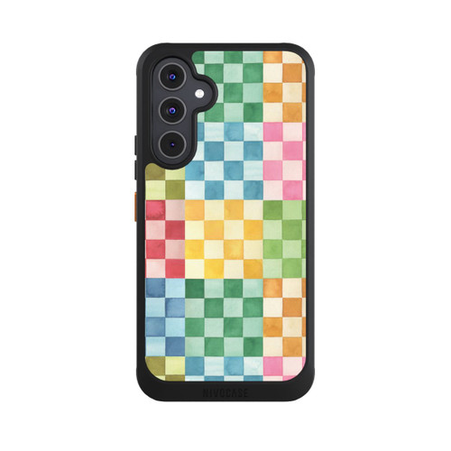 Samsung Galaxy A54 5G NIVOcore Checkerboard Watercolor Chess Geometric Red