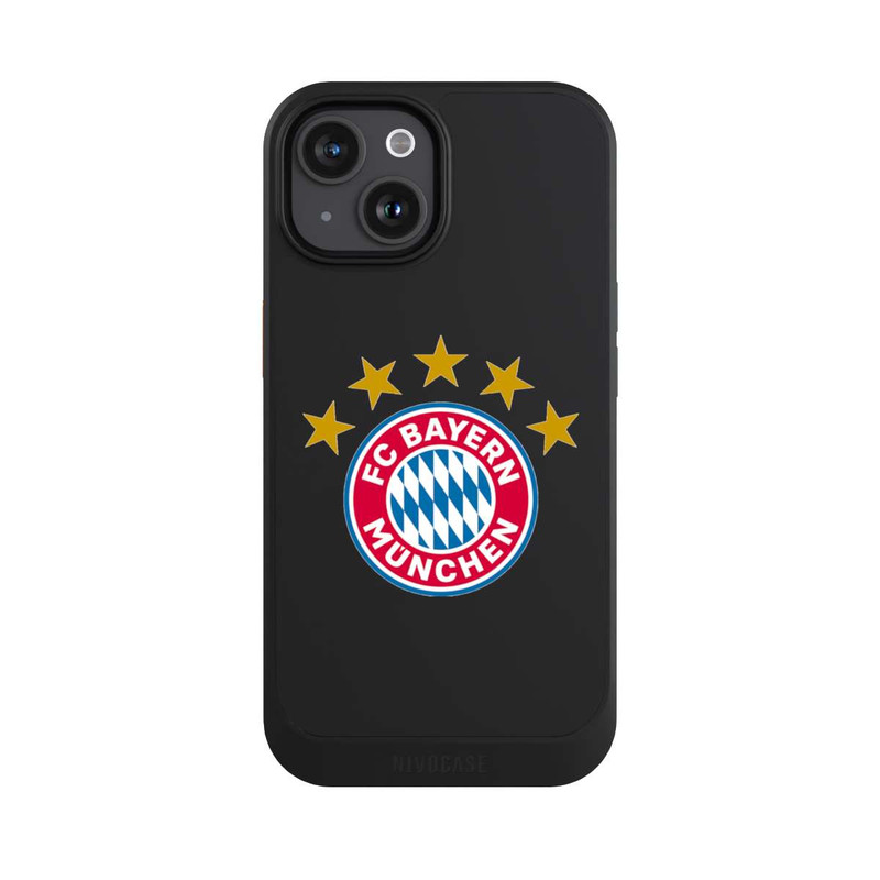 iPhone 15 NIVOcore FCB Logo mit Sterne - ohne Hintergrund