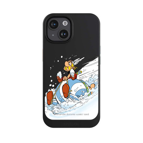 Apple iPhone 15 NIVOcore Astérix &amp; Obélix Luge Transparent