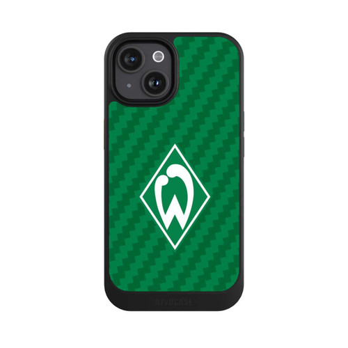 Apple iPhone 15 NIVOcore Carbonlook - Werder Bremen