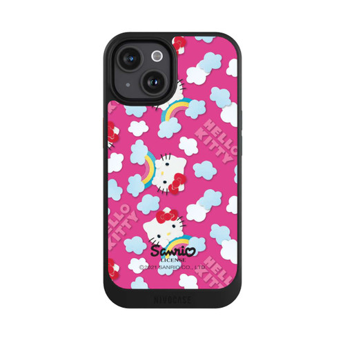Apple iPhone 15 NIVOcore Hello Kitty Regenbogenmuster