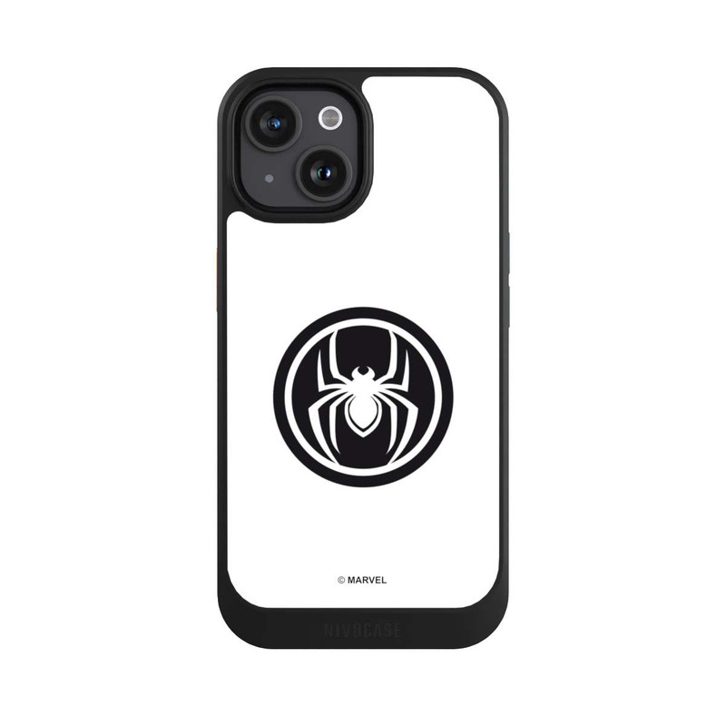 iPhone 15 NIVOcore Spider-Man Logo White