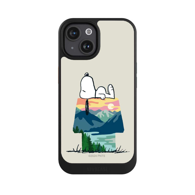 iPhone 15 NIVOcore Snoopy Camping Hütte