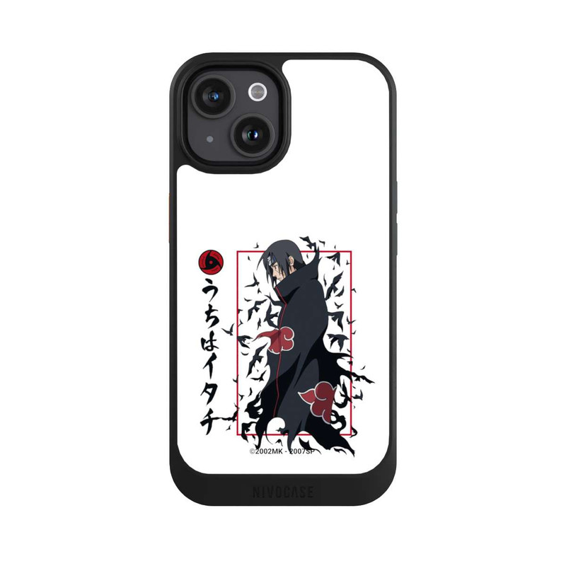 iPhone 15 NIVOcore Itachi Krähen Weiß
