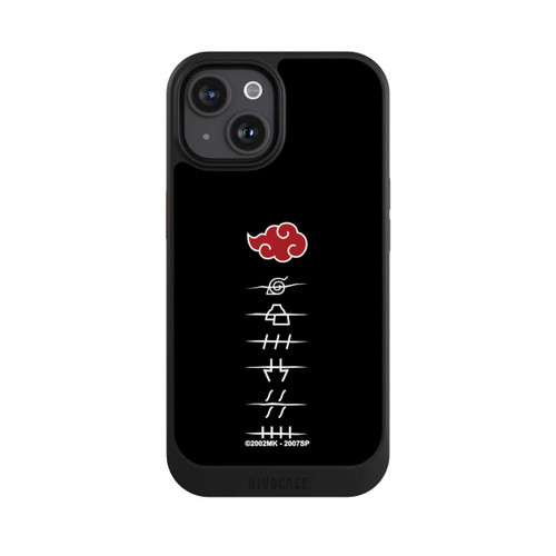 Apple iPhone 15 NIVOcore Symboles des membres de l'Akatsuki noirs
