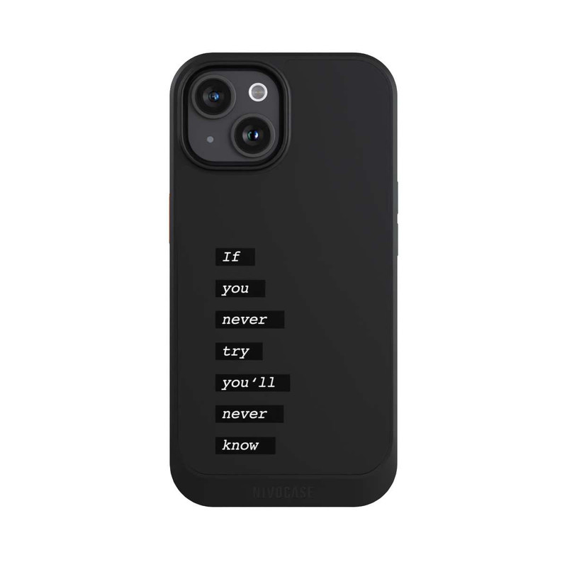 iPhone 15 NIVOcore If You Try Black Transparent